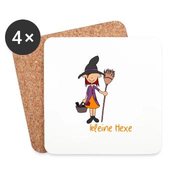 Kleine Hexe - Untersetzer (4er-Set) - Weiß - Vorne