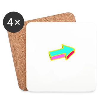 Arrow - Coasters (set of 4) - white - Front