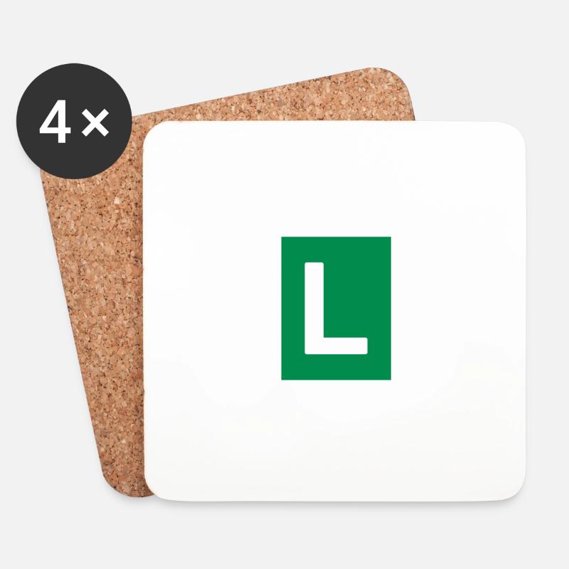 L - Untersetzer (4er-Set) - Weiß