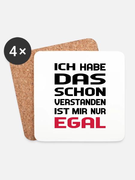Ich habe das schon verstanden - Untersetzer (4er-Set) - Weiß