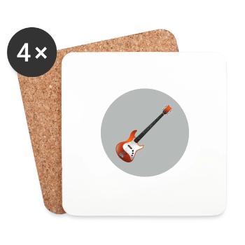 BASS ÉLECTRIQUE - Dessous de verre (lot de 4) - blanc - Devant