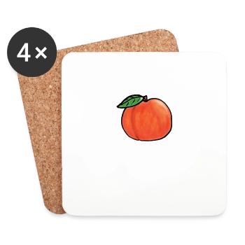 Pêche - Dessous de verre (lot de 4) - blanc - Devant