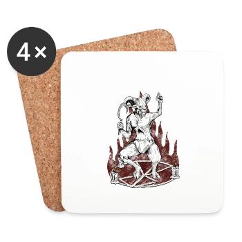 The Goat Man - Coasters (set of 4) - white - Front