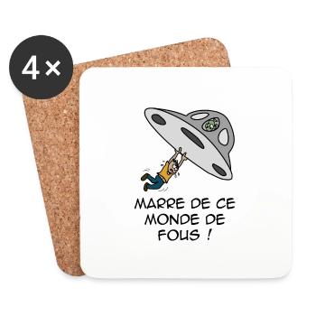 OVNI - Dessous de verre (lot de 4) - blanc - Devant