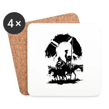 Don Quichotte de la Mancha - Dessous de verre (lot de 4) - blanc - Devant