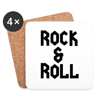 Rock 'n' Roll - Untersetzer (4er-Set) - Weiß - Vorne