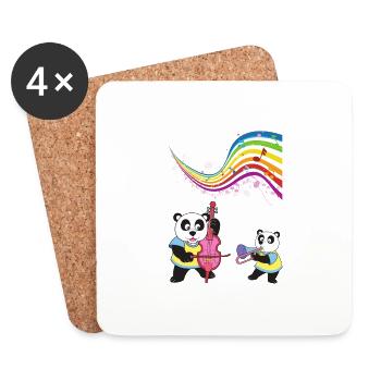 Panda - Untersetzer (4er-Set) - Weiß - Vorne