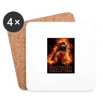 Catch It - Football américain - Dessous de verre (lot de 4) - blanc - Devant