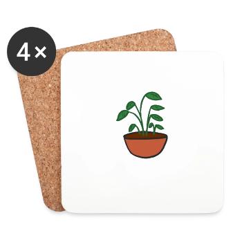 Plant - Coasters (set of 4) - white - Front