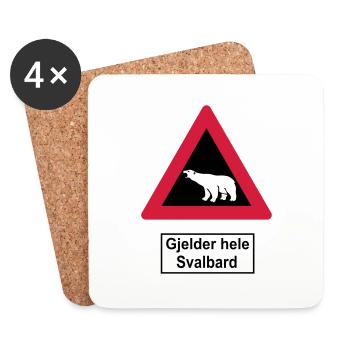 Svalbard - Dessous de verre (lot de 4) - blanc - Devant