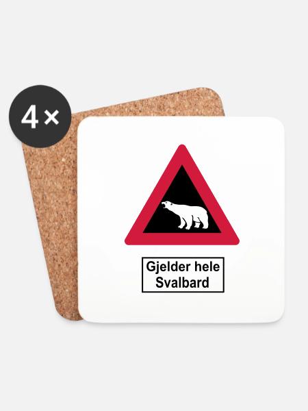 Svalbard - Coasters (set of 4) - white