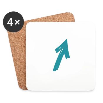 arrow - Coasters (set of 4) - white - Front