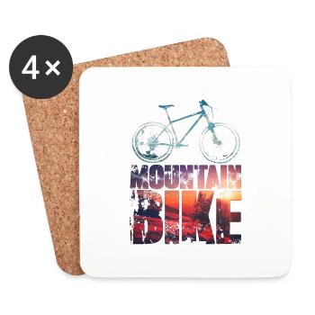 Mountain Bike - Coasters (set of 4) - white - Front
