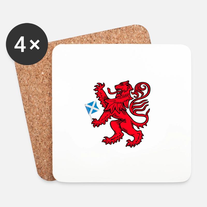 Made in Scotland - Untersetzer (4er-Set) - Weiß