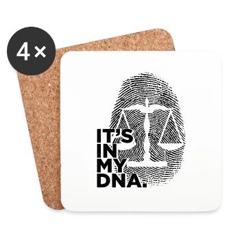 Lawyer dna | Law jurists student law gifts - Coasters (set of 4) - white - Front