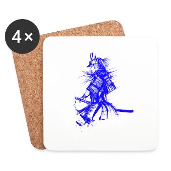 Samurai Design - Untersetzer (4er-Set) - Weiß - Vorne