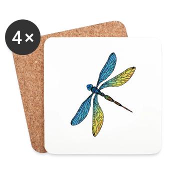 Libelle - Untersetzer (4er-Set) - Weiß - Vorne
