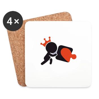 puzzle king - Coasters (set of 4) - white - Front