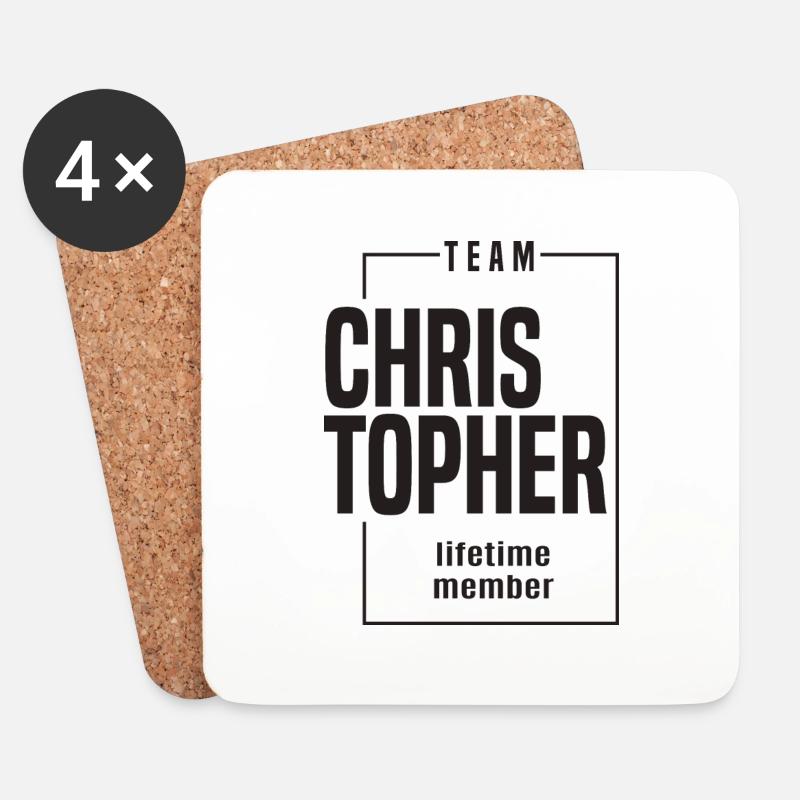 Christopher - Untersetzer (4er-Set) - Weiß