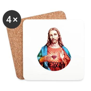 Jesus Christ Jesus Christus - Coasters (set of 4) - white - Front