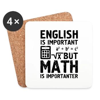 English Math Schule Student Lehrer - Untersetzer (4er-Set) - Weiß - Vorne