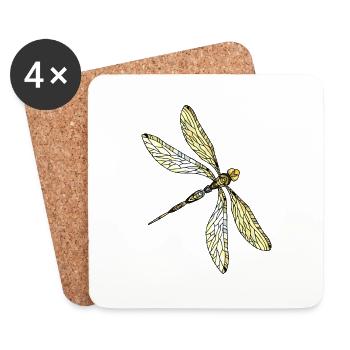 Dragonfly - Coasters (set of 4) - white - Front