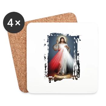 Jésus - Dessous de verre (lot de 4) - blanc - Devant