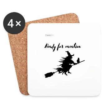 Ready for vacation - Coasters (set of 4) - white - Front
