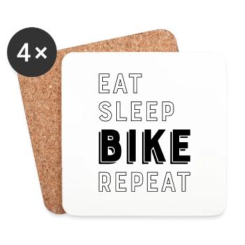 biker - Coasters (set of 4) - white - Front