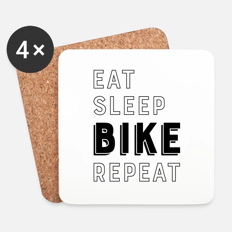 biker - Coasters (set of 4) - white