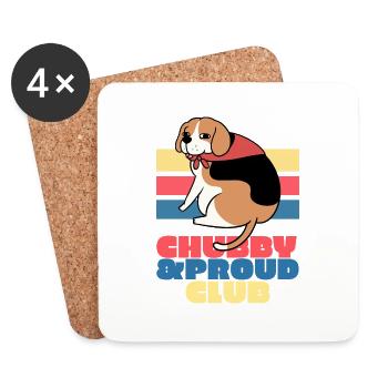 Chubby and Proud Club - Untersetzer (4er-Set) - Weiß - Vorne