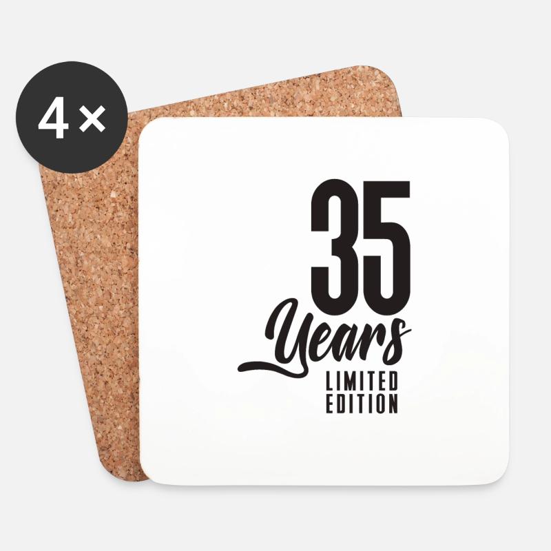 35th Birthday - Coasters (set of 4) - white