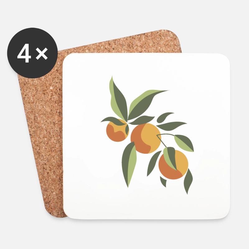 aesthetic fruit - Coasters (set of 4) - white