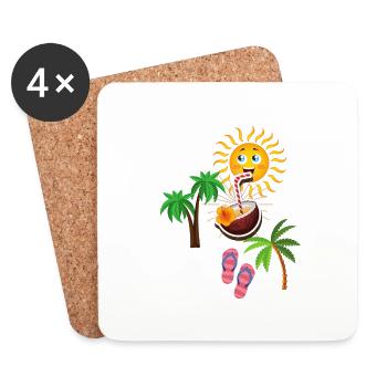 holiday time - Coasters (set of 4) - white - Front