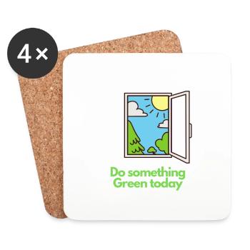 Do something Green today ! - Dessous de verre (lot de 4) - blanc - Devant