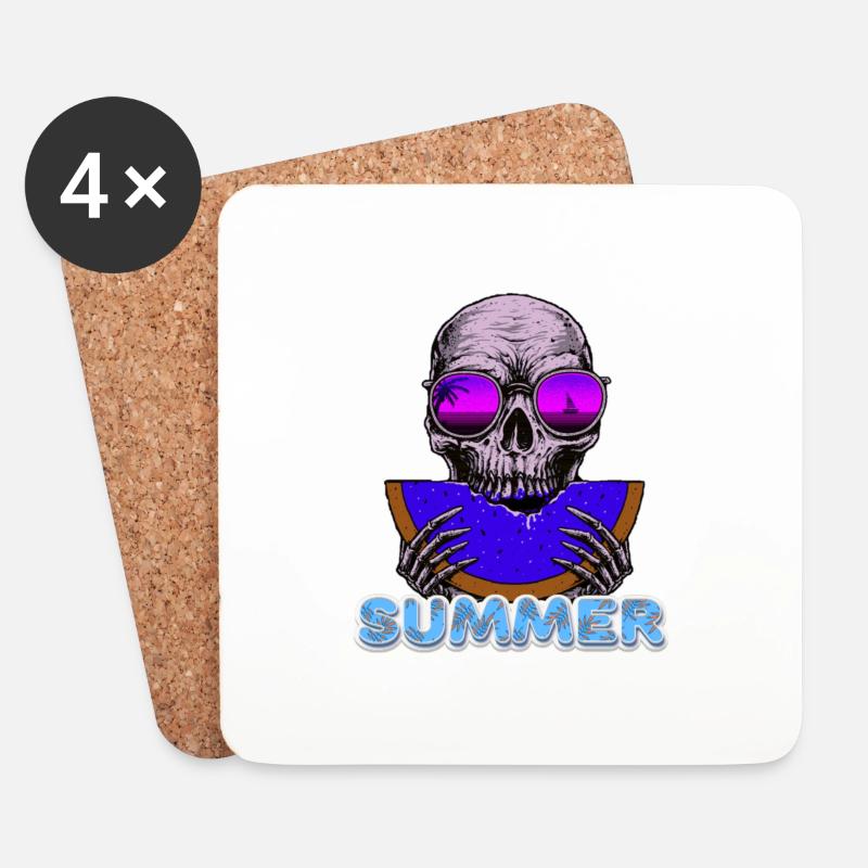 vacay mode - Coasters (set of 4) - white