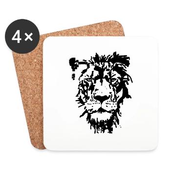 Lion - Untersetzer (4er-Set) - Weiß - Vorne