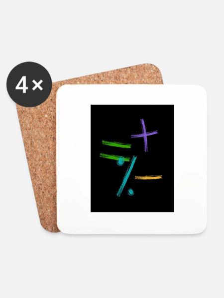 Mathematik - Untersetzer (4er-Set) - Weiß
