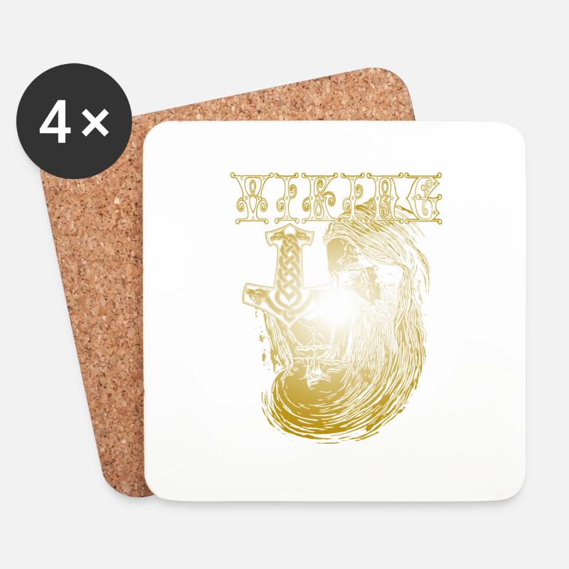 Viking - Untersetzer (4er-Set) - Weiß