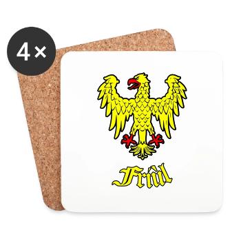 Friuli historical eagle - Coasters (set of 4) - white - Front