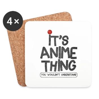 Anime lovers - Es ist eine Anime-Sache - Untersetzer (4er-Set) - Weiß - Vorne