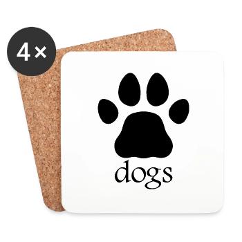 Hund Dog - Untersetzer (4er-Set) - Weiß - Vorne