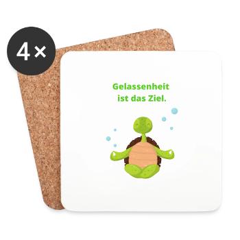 Gelassenheit ist das Ziel. - Untersetzer (4er-Set) - Weiß - Vorne