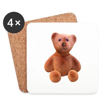 Cute Teddy Bear - Coasters (set of 4) - white - Front