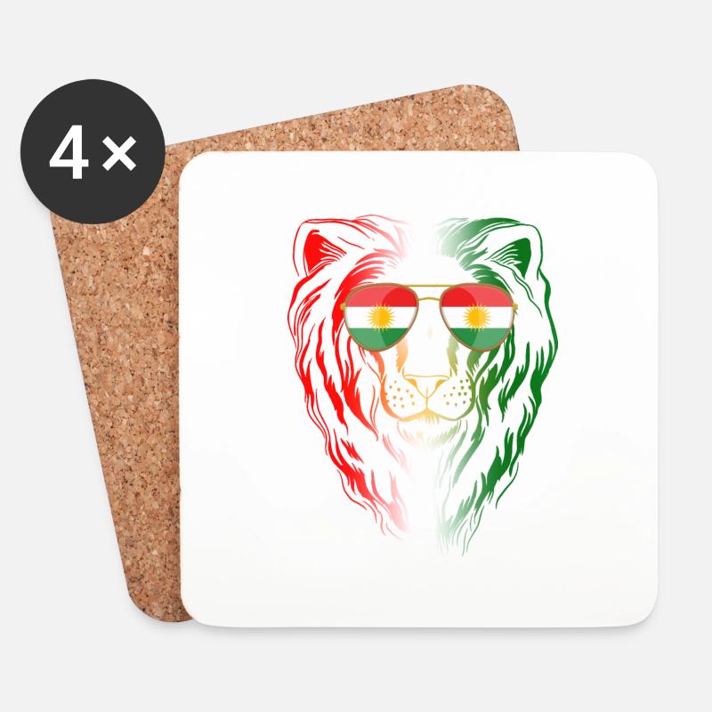 Kurdistan - Untersetzer (4er-Set) - Weiß