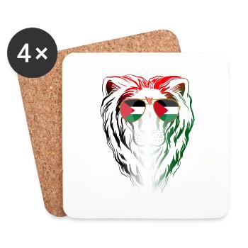 Palestine - Dessous de verre (lot de 4) - blanc - Devant