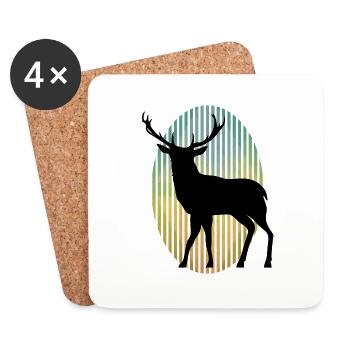 Deer - Coasters (set of 4) - white - Front