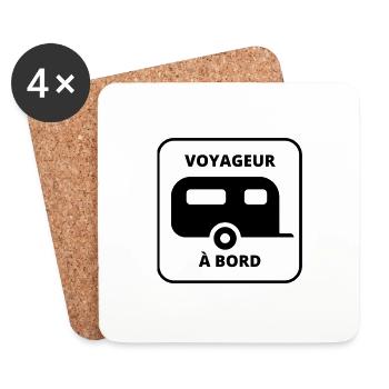 Traveller on board - Coasters (set of 4) - white - Front