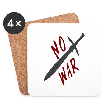 Peace, not war - Coasters (set of 4) - white - Front