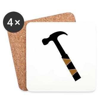 Hammer - Untersetzer (4er-Set) - Weiß - Vorne